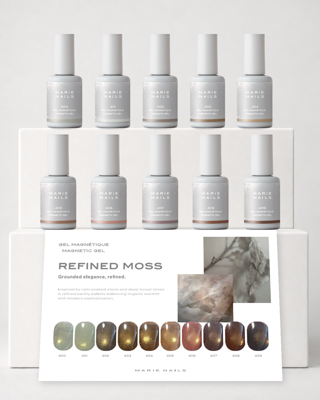 Magnetic Gel 10 Color Set 400–409 | Refined Moss