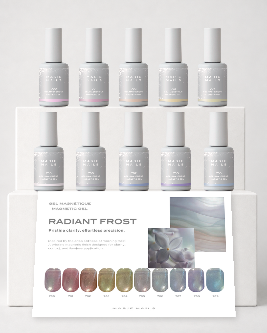 Magnetic Gel 10 Color Set 700–709 | Radiant Frost
