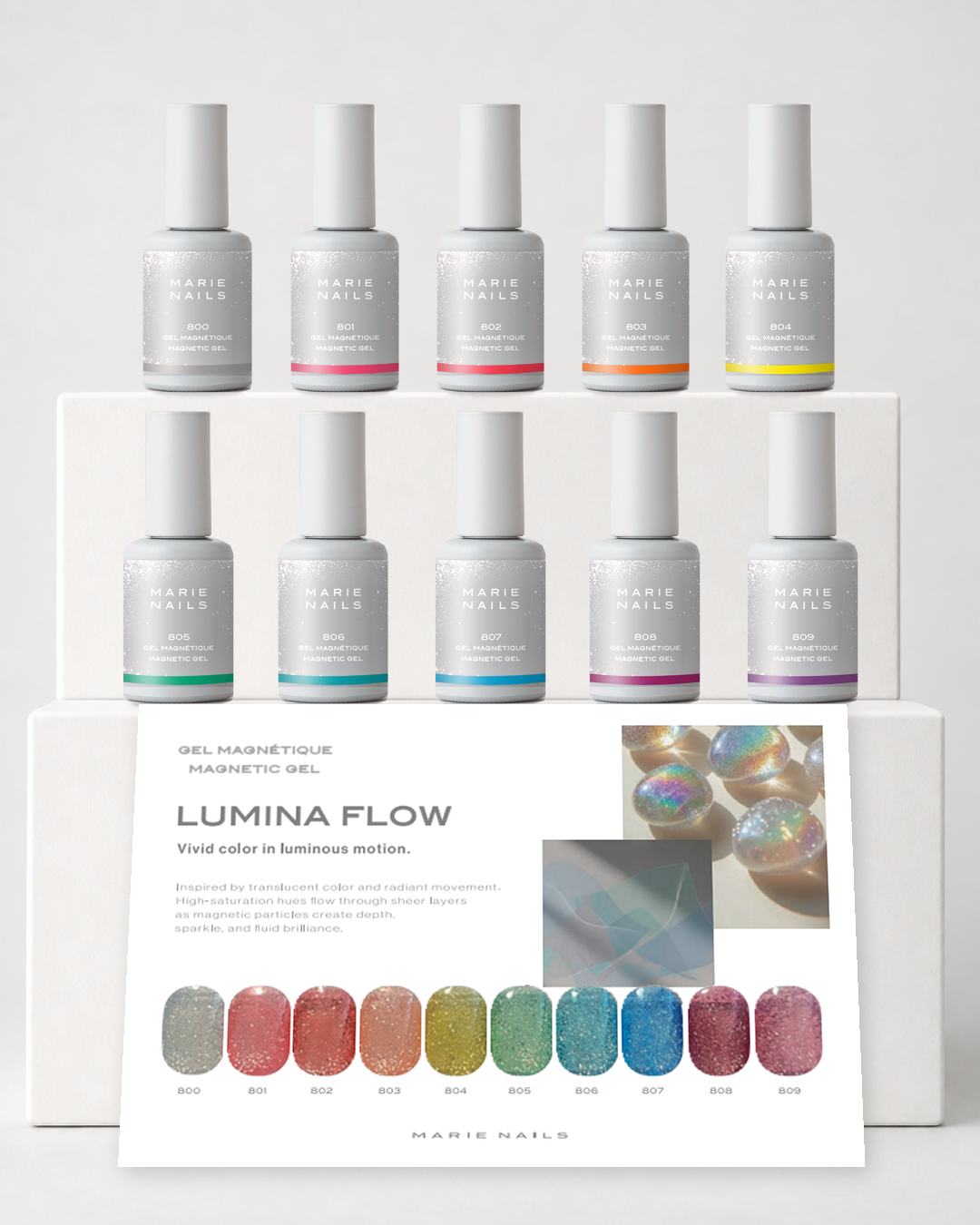 Magnetic Gel 10 Color Set 800–809 | Lumina Flow