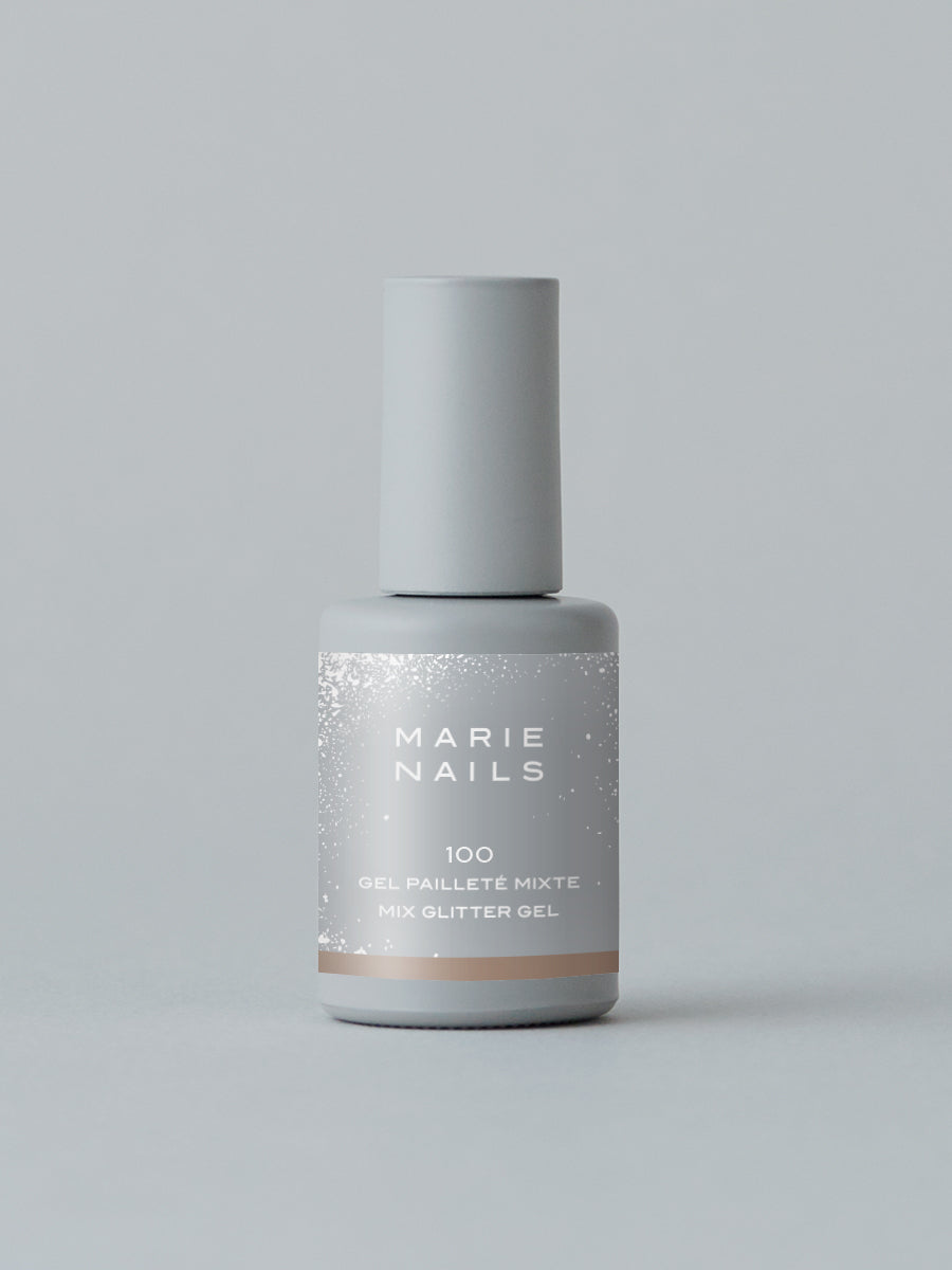 MARIE NAILS Glitter Gel Polish – No.100