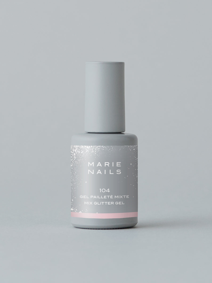 MARIE NAILS Glitter Gel Polish – No.104